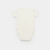 Bibaby Biorganic Koala Jungle Kısa Kol Bebek Body 56972 Gri - 2