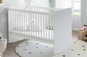 Babywhen Pratik Kademeli Sallanır Beşik 60x120 Beyaz - 1