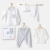 Andywawa AC24720 Newborn Wawa Boys 5'Li Hastane Çıkış Seti White - 1