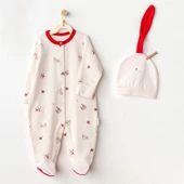 Andywawa AC25346 Penguin Bebek Tulum Takım Ekru - 1