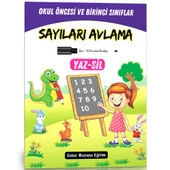 Okul Öncesi ve Birinci Sınıflar Sayıları AVLAMA Yaz-SİL Kitabı thumbnail 1