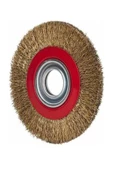 Yu Su Tools Daire Saçak Telli Sarı Tel Fırça 200 mm Taş Motorları Için - 1