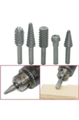 Rotary 5 Parça Döner Törpü Tahta Ahşap Oyma Seti Dremel Matkap Ucu thumbnail 1
