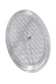 ALPERYAPI 1 Adet Şeffaf Doğalgaz Havalandırma Cam Menfez Kapağı Çap 18 Cm Fma07215 - 1