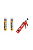 Soudal 2 Adet Beyaz Silikon + Silikon Tabanca - 1