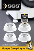 SGS Çamaşır Makinesi Titreşim Ve Ses Önleyici Kaydırmaz Ayak 4 Lü Set Beyaz Renk - 2