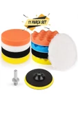 Rodex Pasta Cila Polisaj Süngeri Pedi Seti 115 Mm Otomotiv Parlatıcı (11 Parça) Uyumlu - 1