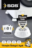 SGS Çamaşır Makinesi Titreşim Ve Ses Önleyici Kaydırmaz Ayak 4 Lü Set Beyaz Renk - 3