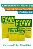 Mann Fılter Audi A4 2.0 TDI Dizel MANN Filtre Bakım Seti 2005-2008 Hava+Yağ+Yakıt+Karbonlu Polen - 1