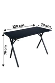hey modüler mobilya Heygaming Profesyonel Oyuncu Masası Siyah 120 Cm thumbnail 7