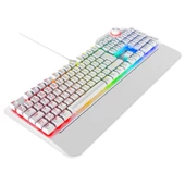 Rampage Hydra R6 Beyaz RED Switch Stormy Beyaz Kulaklık Makrolu RGB Mouse + Mousepad 4lü OYUNCU SETİ - 1