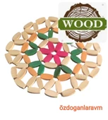Tree Ahşap Çaydanlık Altlığı-Tencere Tava Altlığı 16x16 - 1