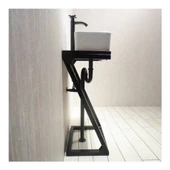 Lavabo Altlığı Lavabo Dolabı Metal Ayaklı Evye - 3