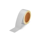 Düz Desensiz En 7.5 cm 5 Mt İkaz Bandı Reflektif Metalize Gri Renk Gece Parlayan Reflektörlü Bant - 5