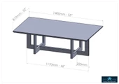 Sehpa Metal Ayak Ahşap Sehpa Ayağı Siyah Sehpa Ayağı - 3