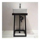 Lavabo Altlığı Lavabo Dolabı Metal Ayaklı Evye - 2