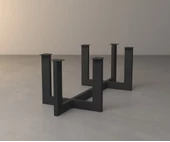 Sehpa Metal Ayak Ahşap Sehpa Ayağı Siyah Sehpa Ayağı - 4