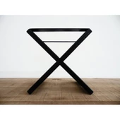 Ağaç Sehpa Ayağı X Tasarım Metal Sehpa Ayağı thumbnail 3