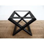 Ağaç Sehpa Ayağı X Tasarım Metal Sehpa Ayağı thumbnail 4