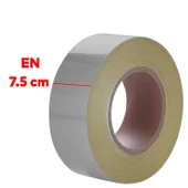 Düz Desensiz En 7.5 cm 5 Mt İkaz Bandı Reflektif Metalize Gri Renk Gece Parlayan Reflektörlü Bant - 2