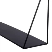 Demir Kitaplık Siyah Duvar Rafı Kitaplık - 3