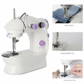 QASUL Işıklı Elektrikli Mini Dikiş Makinesi Ayak Pedallı Çok Fonksiyonlu Taşınabilir Dikiş Makinesi - 4