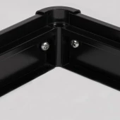Sanica Tek Ön Cephe Duşakabin 1 Sabit 1 Kayar 5 mm Temperli Cam Siyah 135 cm Genişlik 188 cm H - 3
