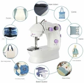 QASUL Işıklı Elektrikli Mini Dikiş Makinesi Ayak Pedallı Çok Fonksiyonlu Taşınabilir Dikiş Makinesi - 2