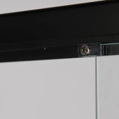 Sanica Tek Ön Cephe Duşakabin 1 Sabit 1 Kayar 5 mm Temperli Cam Siyah 135 cm Genişlik 188 cm H - 4