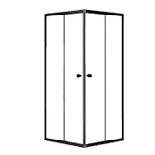 Sanica Magna Cam Duşakabin Kare Siyah Şeffaf 4 mm 100 x 100 cm H:178 thumbnail 2