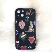 Iphone 13 Siyah Desenli Telefon Kabı - 1