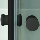 Sanica Magna Cam Duşakabin Oval Siyah Şeffaf 4 mm 90 x 90 cm H:178 thumbnail 4