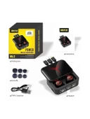 Bluetooth Kulaklık M88 Plus Şarj Göstergeli Powerbank Özellikli Taşınabilir Şarj Kutusu ile Kablosuz Kulaklık, Yüksek Ses Kalitesi ve LED Ekran - 4