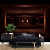 3 Boyutlu Derinlik, Tünel Duvar Kağıdı Baskı thumbnail 2