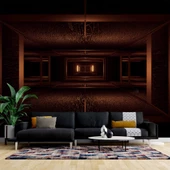 3 Boyutlu Derinlik, Tünel Duvar Kağıdı Baskı thumbnail 1