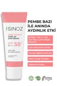 SİNOZ Pink Touch Spf 50 Cilt Aydınlatıcı Ton Eşitleyici Pembe Yüz Güneş Kremi 50 ml Tüm Ciltler Için - 1