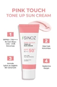 SİNOZ Pink Touch Spf 50 Cilt Aydınlatıcı Ton Eşitleyici Pembe Yüz Güneş Kremi 50 ml Tüm Ciltler Için - 2