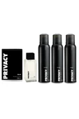Privacy Man Edt 100 Ml + Deodorant 3 X 150 Ml - 2