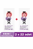 Kotex 2 In 1 Regl Mesane 22'li Günlük Ped - 2'li Paket - 1