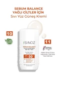 SİNOZ Spf50 Yağlı Ciltlere Özel Sıvı Yüz Güneş Kremi - Yeni Nesil Güneş Filtreleri Hibrit Formül 50ml - 4