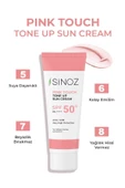 SİNOZ Pink Touch Spf 50 Cilt Aydınlatıcı Ton Eşitleyici Pembe Yüz Güneş Kremi 50 ml Tüm Ciltler Için - 3