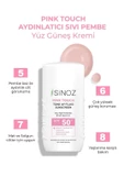 SİNOZ Spf50 Pink Touch Aydınlatıcı Sıvı Yüz Güneş Kremi Yeni Nesil Güneş Filtreleri Hibrit Formül 50ml - 3