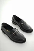 Muggo SUSSİE Garantili Metal Tokalı Kadın Loafer Günlük Ayakkabı - 2