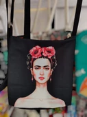 Frida Çanta Dijital Baskılı- Siyah - 3