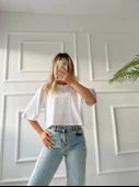Kadın Basic Crop Tshirt thumbnail 1