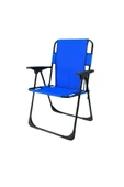 Mira - Romee Bardaklıklı Kamp Sandalyesi Katlanabilir Plaj Piknik Sandalyesi Bardak Aparatlı Lacivert - 2