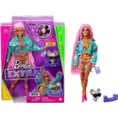 Barbie Extra Pembe Örgü Saçlı Bebek GXF09 - 5