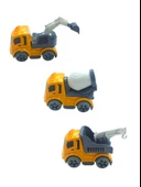 Mini İnşaat - İş Makinası Evde! 3'lü Kırılmaz Araç Seti ile Çocuklar Keşfe Dair! - 2