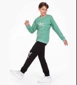 TRİLİYA-Garson Boy Eşofman Takımı  5-14 Yaş, Lüks Günlük ve Okul, Cepli, Likralı Kumaş - 2