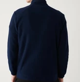 AVVA Erkek Lacivert Polar Sweatshirt Dik Yaka Soğuğa Dayanıklı Fermuarlı Regular Fit E001069 - 2
